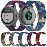 20mm Stripe Weave Nylon Wrist Strap Watch Band for Garmin Venu, Vivomove 3, Vivoactive 3, Forerunner 245 / 645